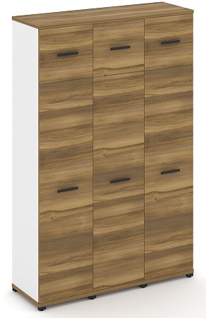 Шкаф три узкие секции, 5 ниш (3 фасада ЛДСП  4 ниши + 3 фасада ЛДСП,  1 ниша) CN.STU-537 B/W