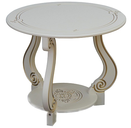 Журнальный столик Грация М (Слоновая кость)