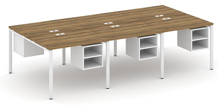 Рабочая станция двухсторонняя с подвесными тумбами на 6 мест CN.DRS-145