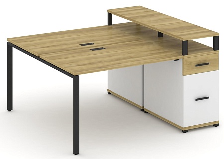 Рабочая станция с одной опорной тумбой CN.DRS-414 B/W