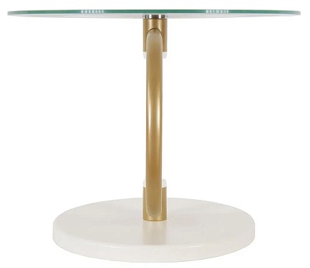 Журнальный столик Дуэт 13Н (Золото/слоновая кость)