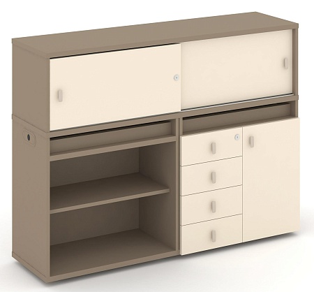 Набор №8. Тумба двойная + низкая надставка ES.NB.2N-8