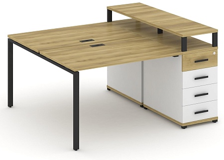 Рабочая станция с одной опорной тумбой CN.DRS-410 B/W