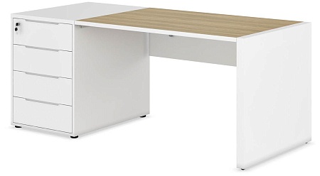 Стол с тумбой приставной, левый CLF116SX
