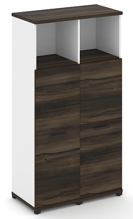 Шкаф две узкие секции, 4 ниши (Два фасада ЛДСП накладных на 3 ниши ) CN.STU-423 B/W