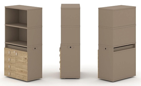 Набор №2. Тумба одиночная + высокая надставка ES.NB.1V-2