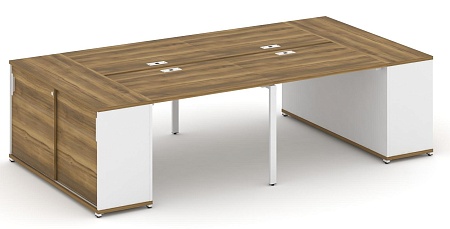 Рабочая станция с опорными шкафами купе CN.DRS-277 B/W