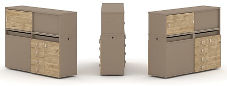 Набор №18. Тумба двойная + низкая надставка ES.NB.2N-18