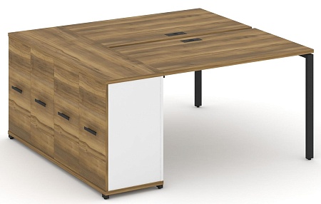 Рабочая станция с опорным распашным шкафом CN.DRS-218 B/W