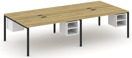 Рабочая станция двухсторонняя с подвесными тумбами на 4 места CN.DRS-128