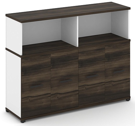 Распашной шкаф опорный/приставной с надставкой  низкой CN.SOPR-007 B/W