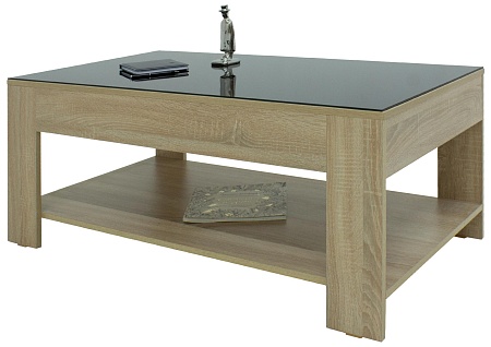 Журнальный столик BeautyStyle 26 (Сонома/черное ст...