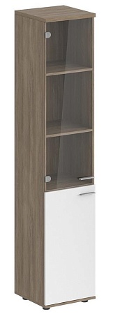 Шкаф высокий, со стеклом, з.ст ЛДСП, левый SG.812.L