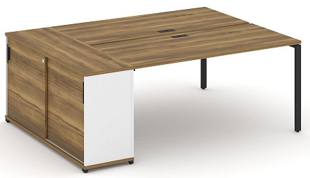 Рабочая станция с опорным шкафом купе CN.DRS-236 B/W