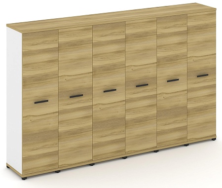 Шкаф шесть узких секций, 4 ниши (6 фасадов ЛДСП,  4 ниши) CN.STU-466 B/W