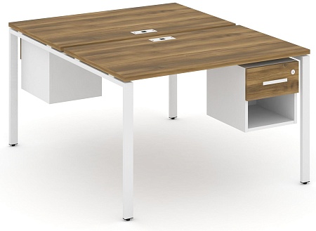 Рабочая станция двух сторонняя с подвесными тумбами на 2 места CN.DRS-118 B/W