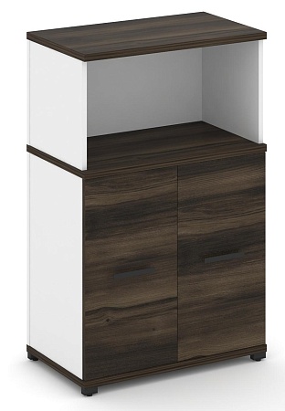 Распашной шкаф опорный/приставной с надставкой  низкой CN.SOPR-003 B/W