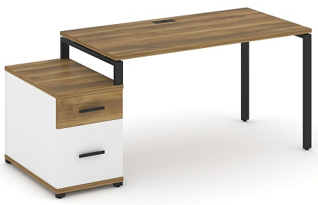 Стол письменный с одной опорной тумбой CN.SP-307 B/W