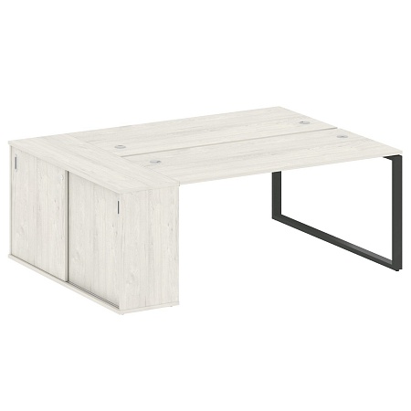 Рабочая станция на О-образном м/к с опорным шкафом-купе БО.РС-СШК-1.4