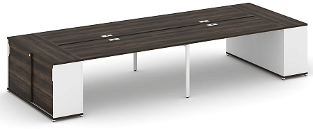 Рабочая станция с опорными шкафами купе CN.DRS-280 B/W