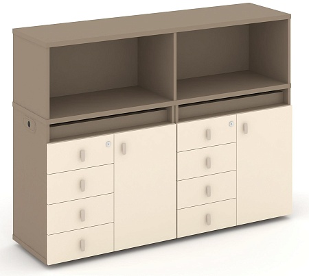 Набор №3. Тумба двойная + низкая надставка ES.NB.2N-3