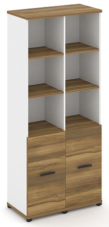 Шкаф две узкие секции, 5 ниш (Два фасада ЛДСП  2 ниши) CN.STU-521 B/W