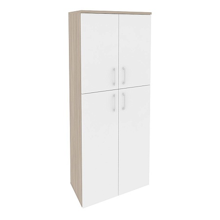 Шкаф высокий широкий (2 средних фасада ЛДСП + 2 низких фасада ЛДСП) O.ST-1.8
