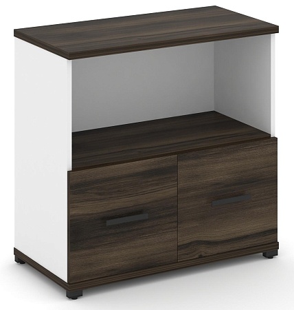 Шкаф две широкие секции, 2 ниши (2 фасада ЛДСП, 1 ниша) CN.STS-211 B/W