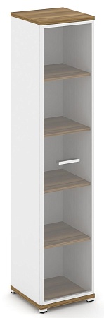 Шкаф одна узкая секция, 5 ниш (фасад стеклопрозрачное в раме, на 5 ниш) CN.STU-518 RP B/W