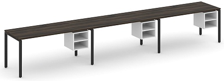 Рабочая станция односторонняя с подвесными тумбами на 3 места CN.ORS-128