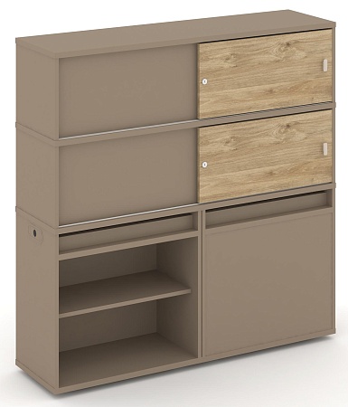 Набор №22. Тумба двойная + высокая надставка ES.NB.2V-22