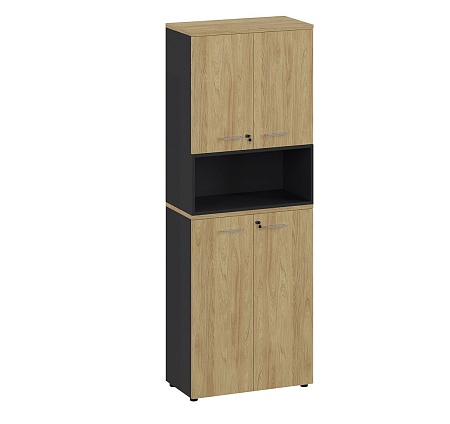 FLEX Шкаф высокий составной 2 ГИКОРИ/ГРАФИТ FLEX 221 hinged/open 156Z