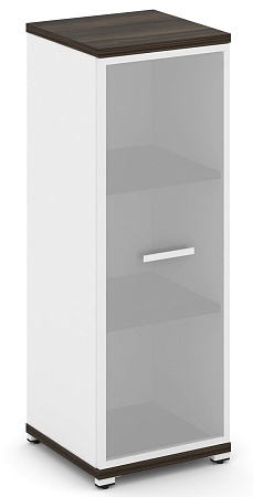 Шкаф одна узкая секция, 3 ниши (фасад стекло белое матовое в раме, 3 ниши) CN.STU-316 RM B/W