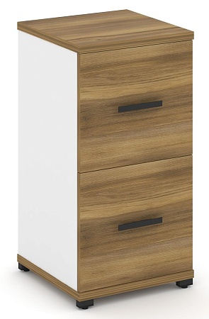 Шкаф одна узкая секция, 2 ниши (2 фасада ЛДСП, 1 ниша) CN.STU-212 B/W