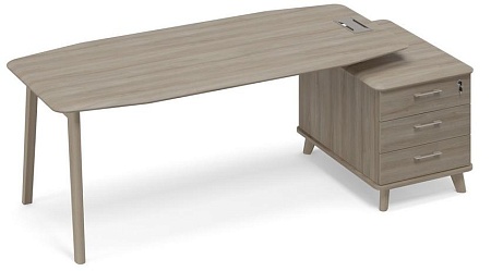 Стол руководителя на тумбе малой (тип 2) WOOD ТМ В2 114