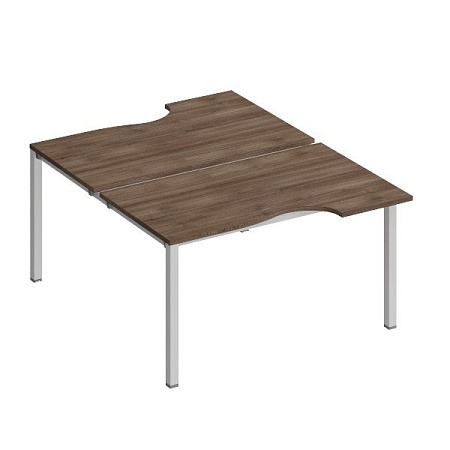 Рабочая станция со столами эргономичными на металлокаркасе КФ (2х140) К.1149