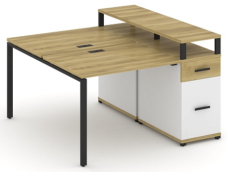 Рабочая станция с одной опорной тумбой CN.DRS-413 B/W