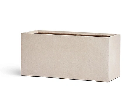 Кашпо TREEZ Effectory Beton Низкий прямоугольник Белый песок д-80, ш-35, в-37 см
