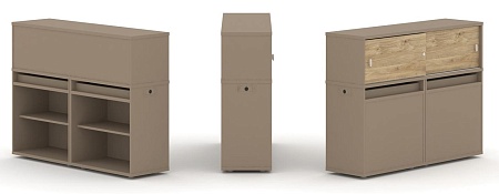 Набор №2. Тумба двойная + низкая надставка ES.NB.2N-2