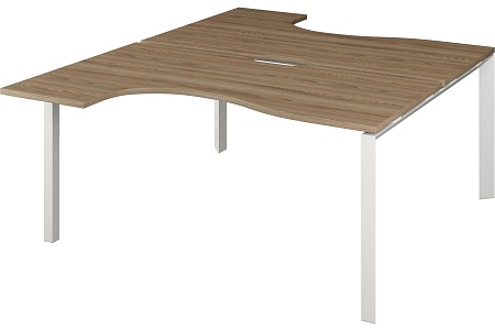 Бенч эргономичный на 2 рабочих места на металлокаркасе НТМП.П.Б2-060