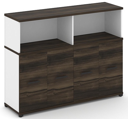 Распашной шкаф опорный/приставной с надставкой  низкой CN.SOPR-007 B/W