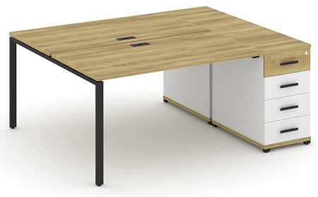 Рабочая станция с одной опорной тумбой CN.DRS-403 B/W