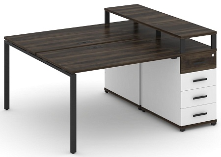 Рабочая станция с одной опорной тумбой CN.DRS-410 B/W