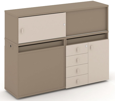 Набор №18. Тумба двойная + низкая надставка ES.NB.2N-18