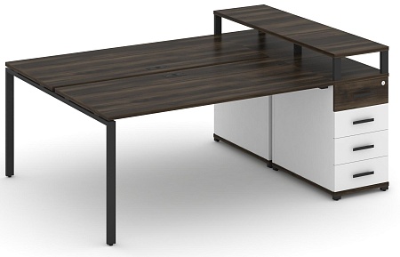 Рабочая станция с одной опорной тумбой CN.DRS-412 B/W