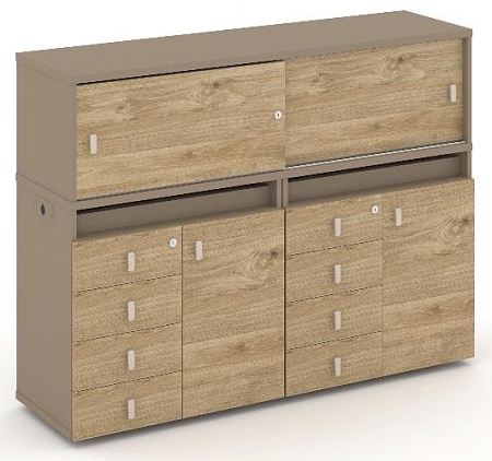 Набор №4. Тумба двойная + низкая надставка ES.NB.2N-4