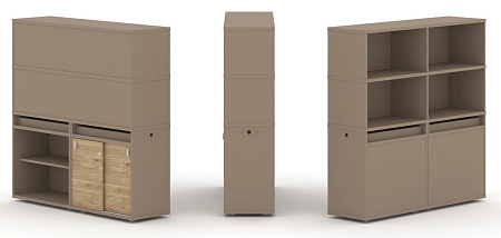 Набор №13. Тумба двойная + высокая надставка ES.NB.2V-13