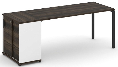 Стол рабочий с опорным шкафом купе CN.SP-236 B/W