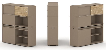 Набор №28. Тумба двойная + высокая надставка ES.NB.2V-28