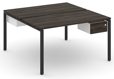 Рабочая станция двух сторонняя с подвесными тумбами на 2 места CN.DRS-111 B/W